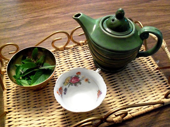 basil leaves for tea
