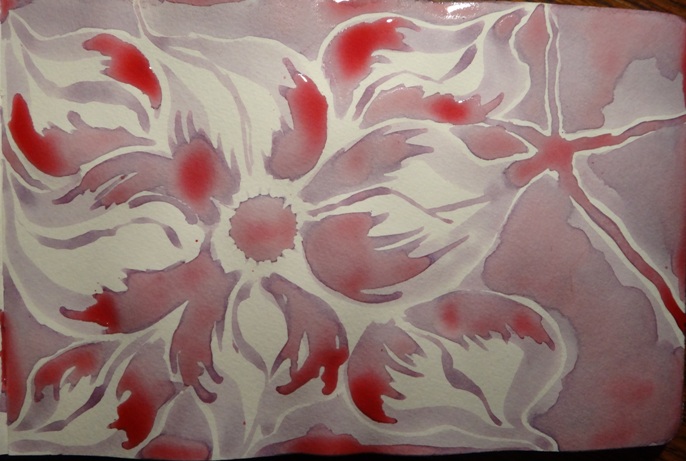 hibiscus tea painting